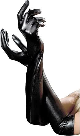 sexy latex gloves|53cm/21in Womens Faux Leather Adult Long Gloves Party。